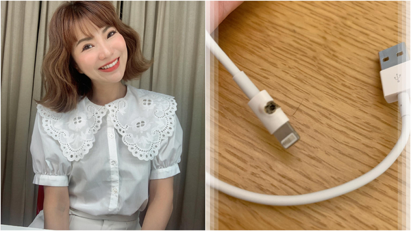 女王iPhone充電燒出洞